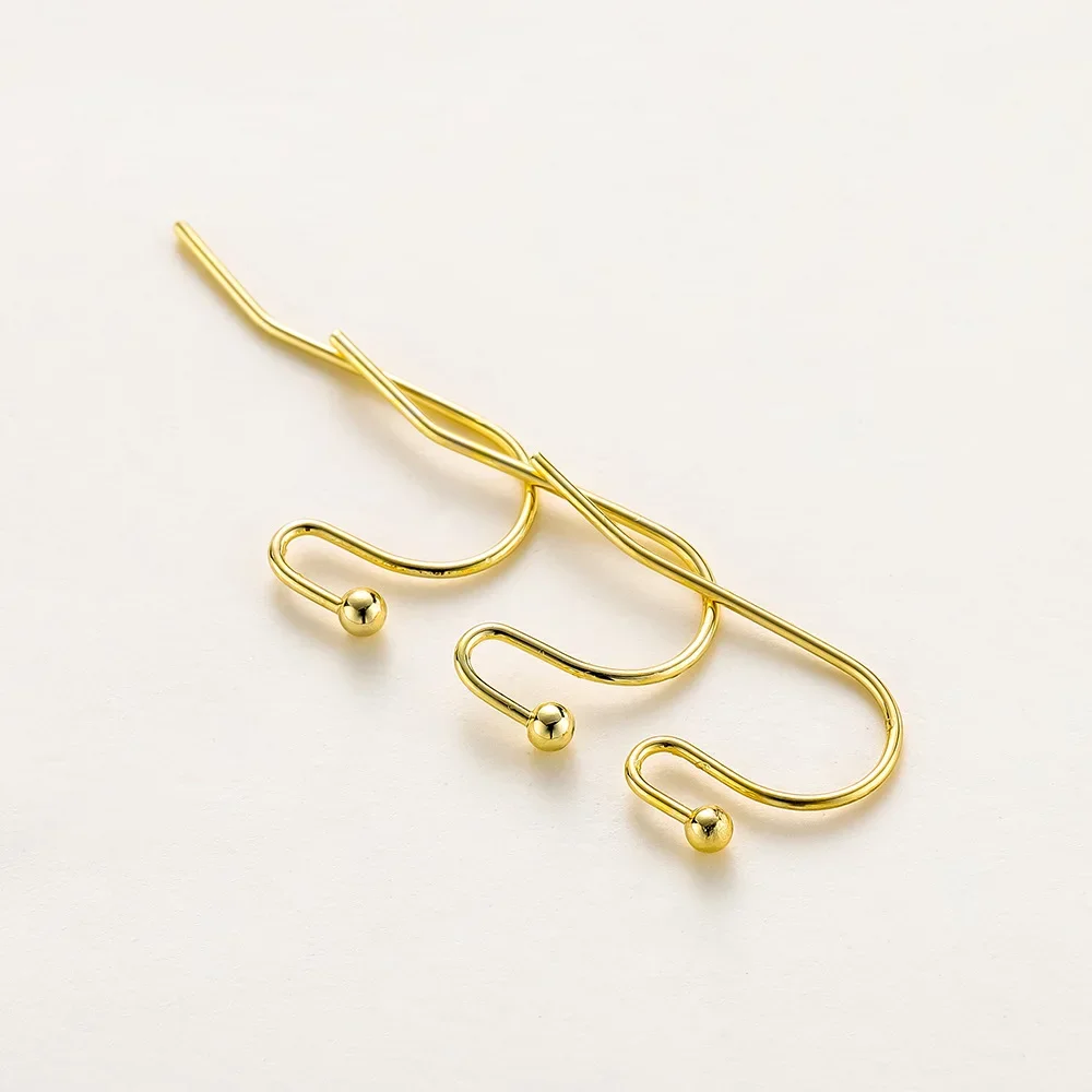 30Pcs/lot Anti Allergy Copper Earring Hooks Findings Hypoallergenic Ear Clasp Wire Supplies For DIY Jewelry Making Wholesale