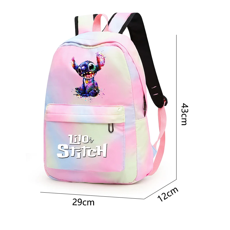 3Pcs Lilo Stitch Backpack Girl Women Student Teenager Rucksack Colorful with Lunch Bag School Bag Knapsack Mochilas Kid Gift Set