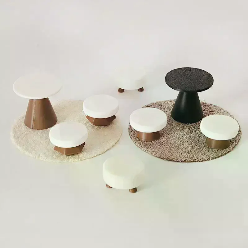 4Pcs Dollhouse Simulation Table Model Ornament Handmade DIY Stool Scene Home Decoration Mini Toys Doll House Accessories