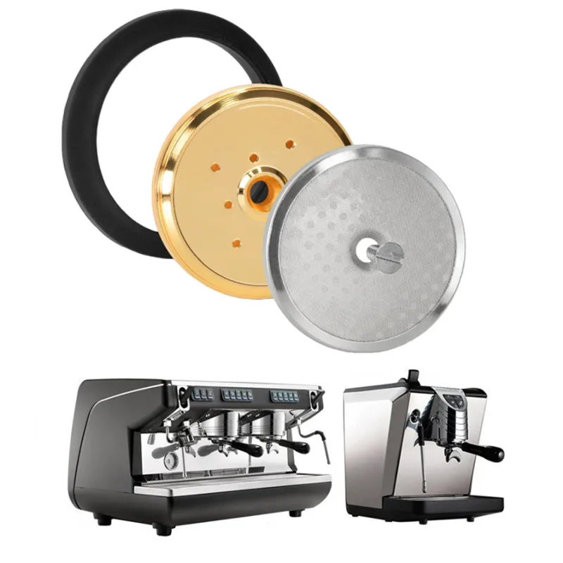 Compatible con la máquina de café espresso Nuova Simonelli Appia, juego de 3 piezas de repuesto, cabezal de preparación de acero inoxidable, rejilla de ducha, junta de sellado