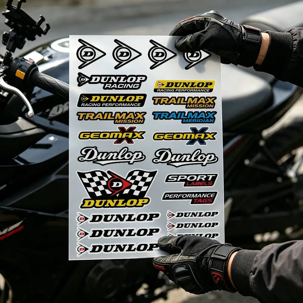 For Dunlop Universal Reflective Tape Sticker  Car Motorcycle Bicycle Helmet  Safety Warning Decal  Waterproof Durable