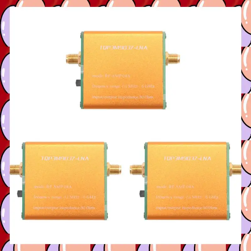 A72Z 3X 100K-6Ghz All Band Amplifier FM VHF UHF RF Preamplifier High Linearity Ultra-Low Noise Gain Amplifier