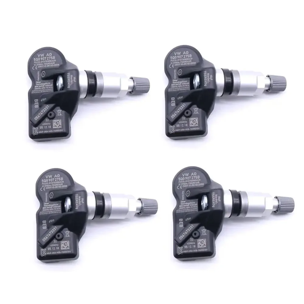 4Pcs 5Q0907275B Tire Pressure Sensor TPMS 5Q0907275 for AUDI A4 A5 A6 A8 A9 Q5L Q7 RS4 RS5 RS7 VW POLO TIGUAN TOUAREG CAYENNE