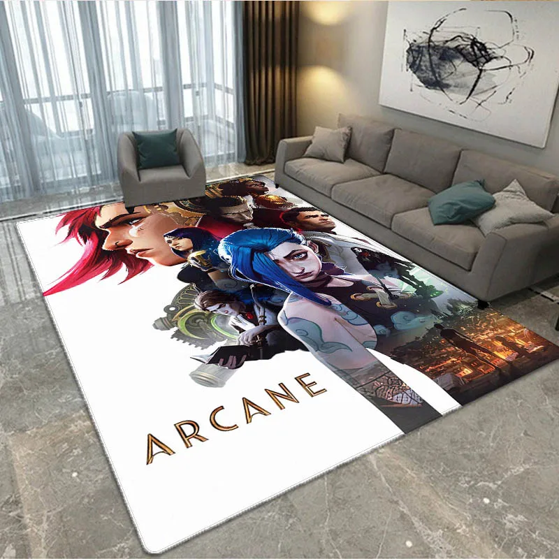 Arcane: League of Legends Cartoon Printed Carpet Non -slip carpet carpets for bed room outdoor rug bedroom decor birthday gift