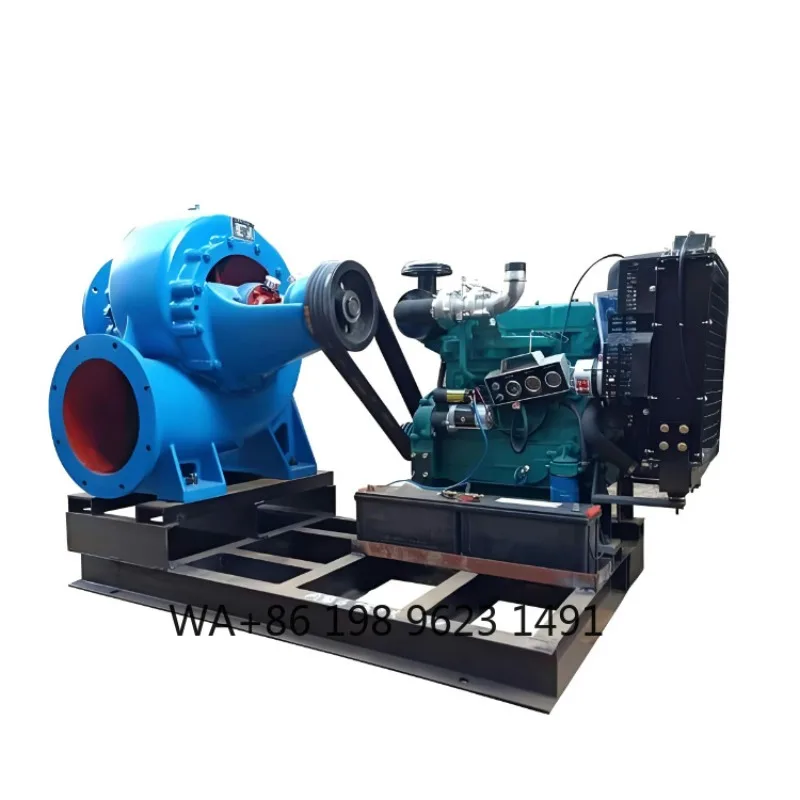 Horizontal Double Suction Split Casing Pump  Driven High Flow Farm Agricultural Irrigation Pump