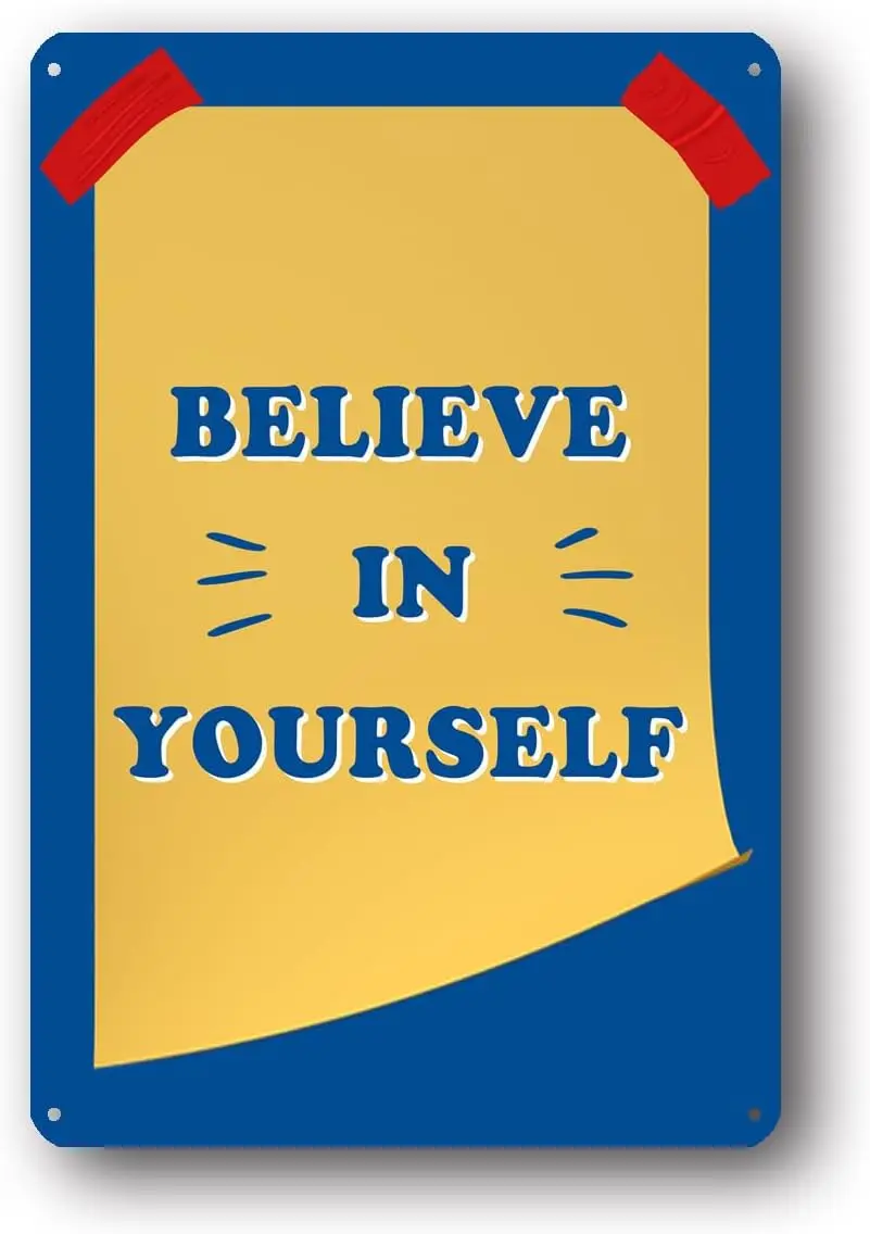 Believe Sign Inspirational Aluminum Metal Tin Sign motivational wall decor Home Business Office Sign