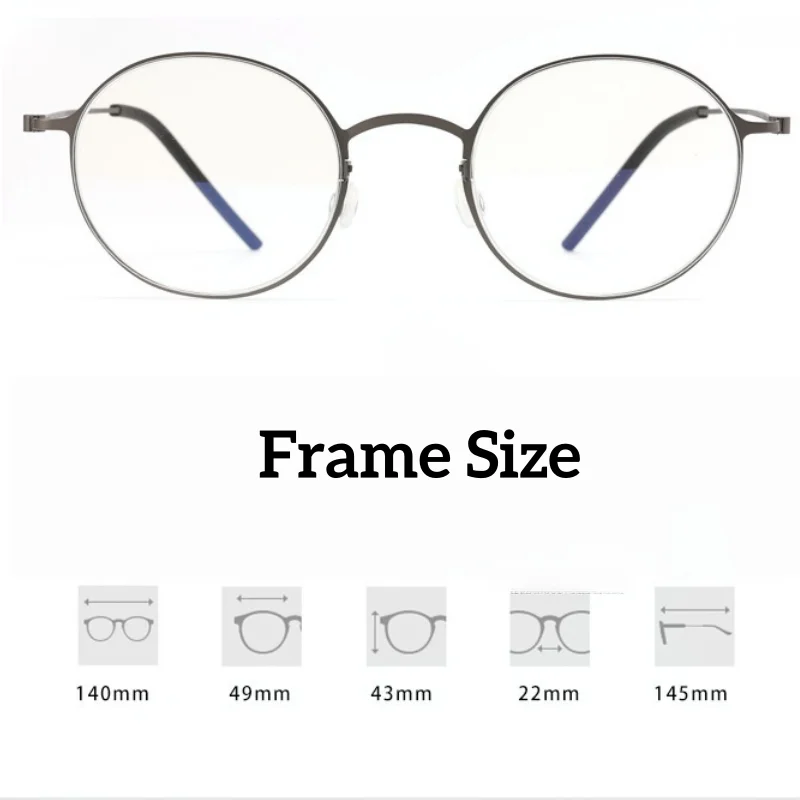 XBORA News Ultra Lightweight Pure Titanium 5g Circular Eyeglass Frame Retro Screw-Free Design Simple Fashionable TT5504_voghion.com