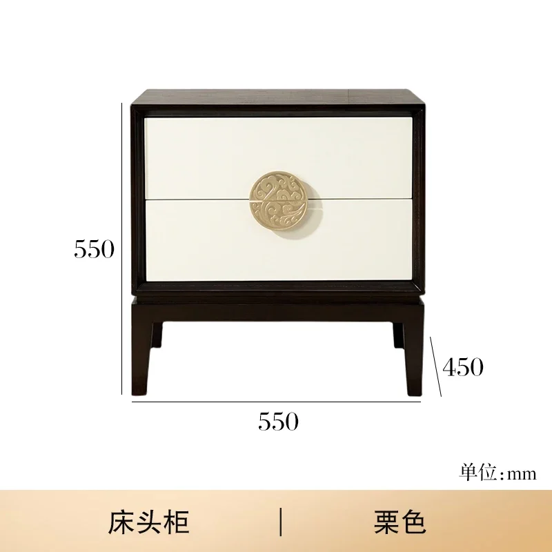 

New Chinese-style solid wood bedside tables, modern Chinese-style simple hotel bedroom bedside tables are fully installed