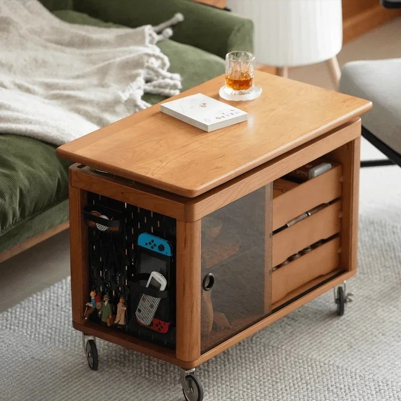 

Lifting side table, movable trolley, sofa hair, storage side cabinet
