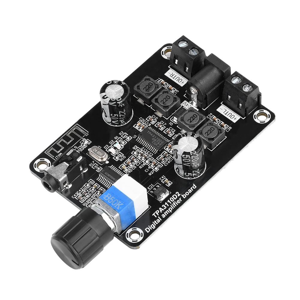 DC12-24V XH-A238 Universal Amplifier Board Bluetooth 5.0 TPA3110D2 Audio Amplifier Dual Channel 30W*2 HiFi Stereo Home Amplifier