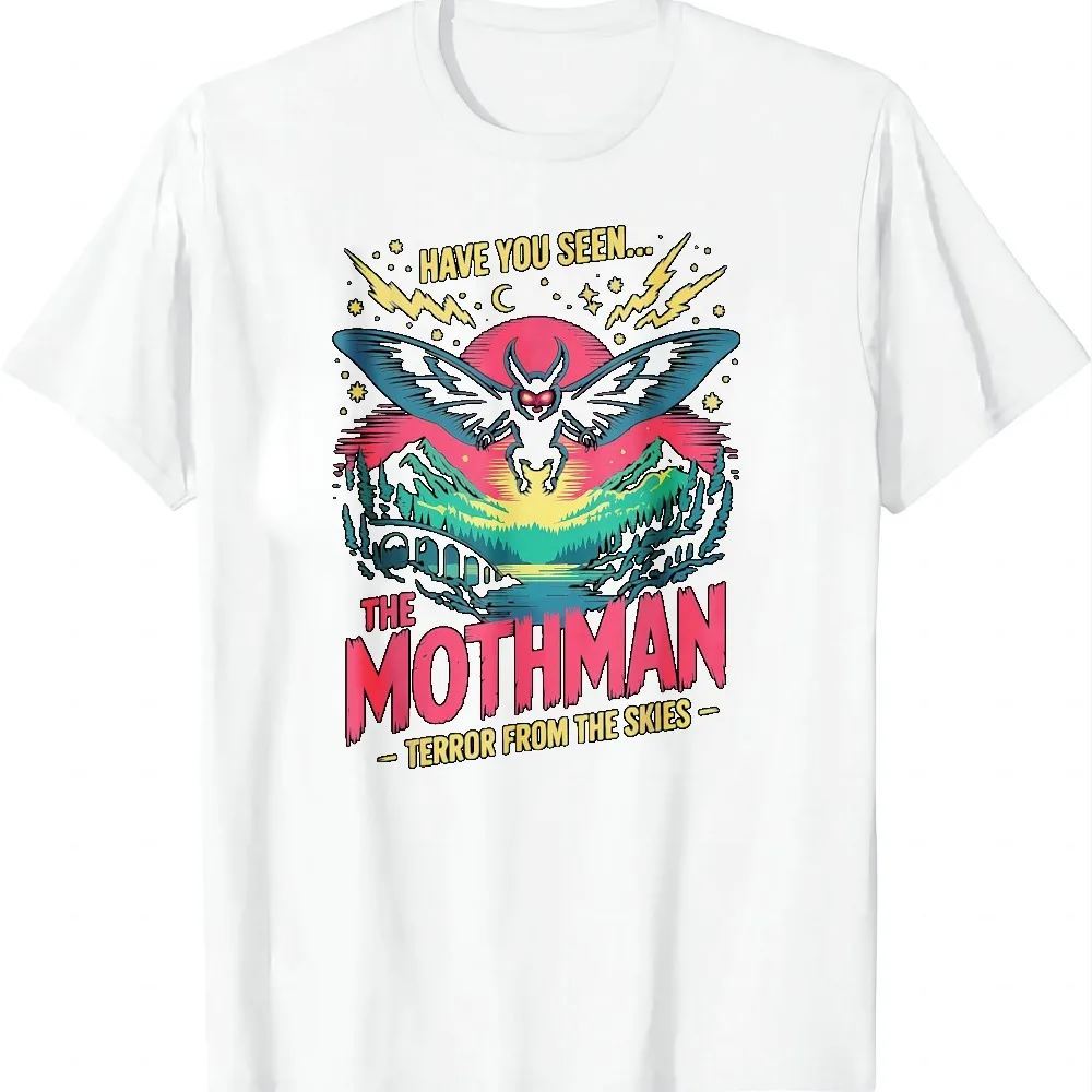 Have You Seen The Mothman Terror from The Skies T-Shirt Graphic T Shirt Unisex Tee Men Women High Contrast Black and White Comfy