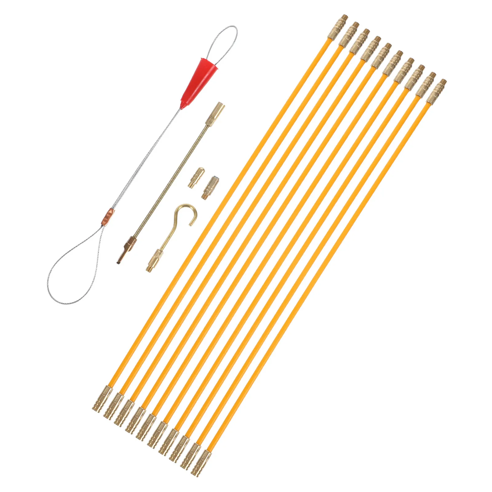 Fish Tape Puller Tool For Wire Running Electrician Fiberglass Kit 33CM Cable Rods Wall Fishing Electrical Installation