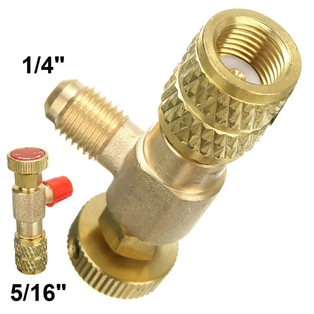 R410A Air Conditioning Refrigerant Charging Hose R32 Control Valve 1/4‘’-5/16\'\' Vacuum Maintenance Switch Home Tool Parts