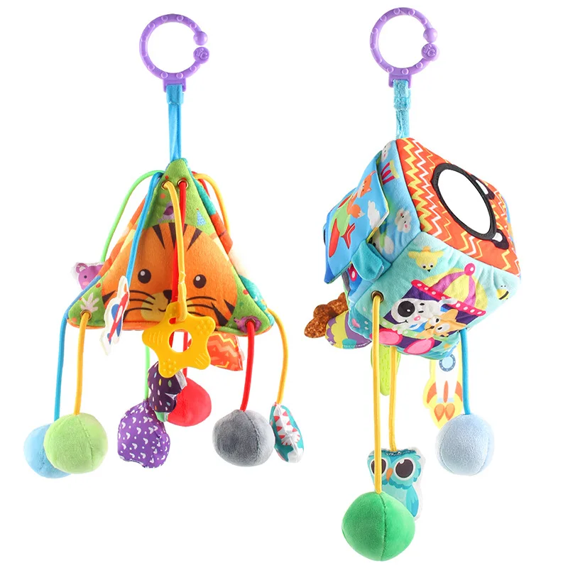 0-12M Baby Comfort Toy Rattle Handheld Cloth Balls Early Learning Toy Tail Cloth Book Parent-child Interactive Sound Paper Books