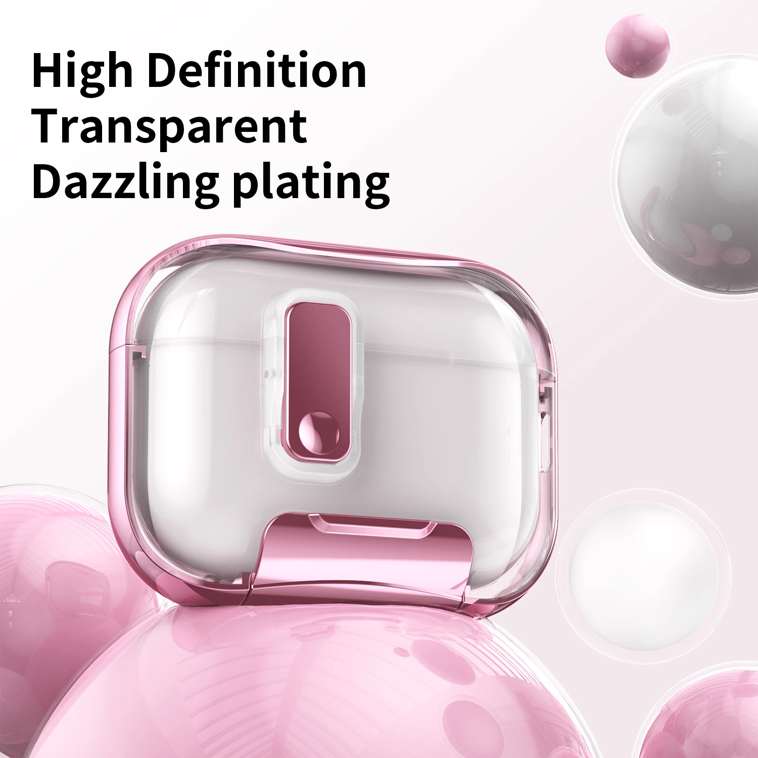 

For Apple AirPods Pro 3 Case With Phone Holder Transparent Headphone Cover For airpods pro3 Switch Lock Keychain Earphone case