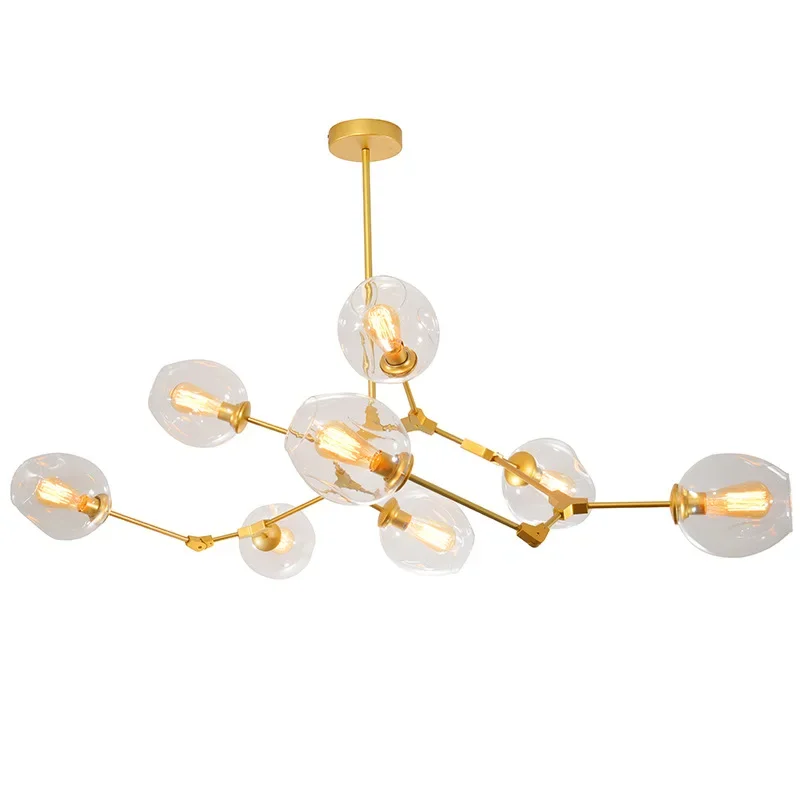 

Chandelier Atmospheric Living Room Light Nordic Personality Dining Room Art Chandelier Post-Modern Molecular Branch Bubbl