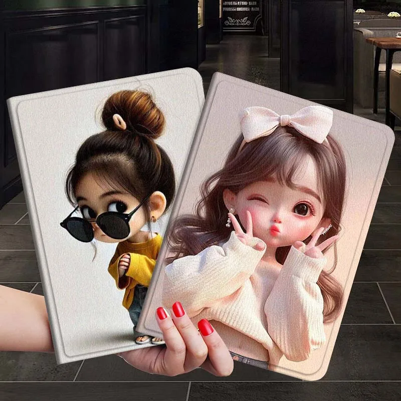 

Cute cartoon girl design Tablet Case For Samsung Galaxy Tab S7 S8 S9 S10 FE Plus 12.4 13.1 Inch