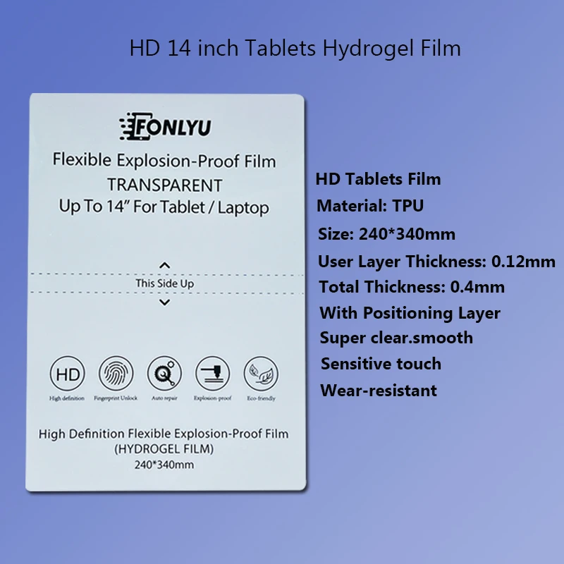 VORMIR Soft Film per tablet TPU Hydrogel Sheets pellicola salvaschermo per macchina da taglio Fonlyu pellicole flessibili per Laptop da 14 pollici