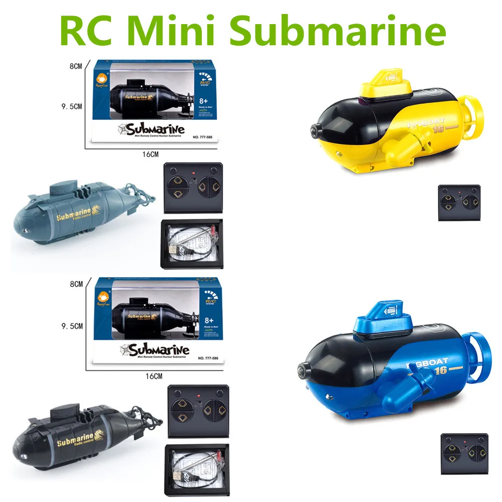 Mini RC Submarine Boat Toys Waterproof Diving Toy Simulation Model  Electric Toy For Boys Children Birthday Gifts