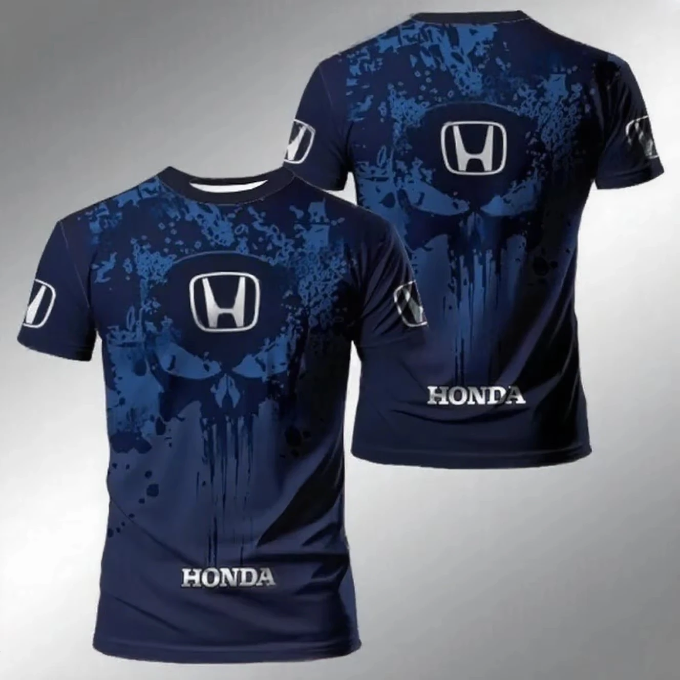 دراجة نارية 2026 ركوب سبلاش الحبر الطباعة التجفيف السريع تنفس قصيرة الأكمام الرجال والنساء هوندا ركوب تي شيرت غير رسمي #5