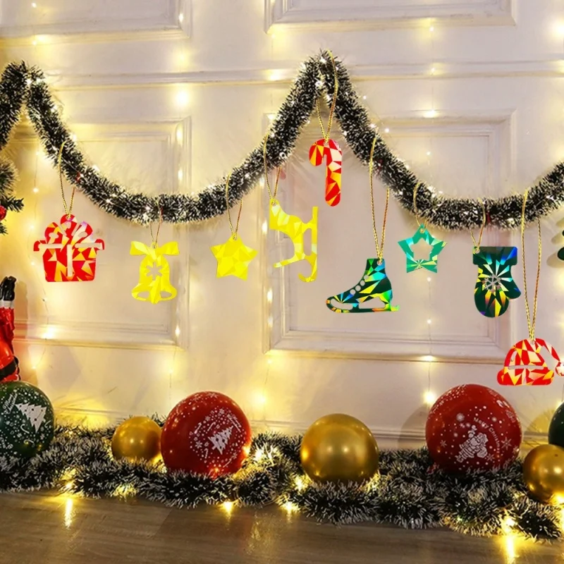 Moldes de silicona holográficos de trineo láser para pendientes, caja de regalo de Navidad, decoración de joyería hecha a mano, Molde de resina colgante