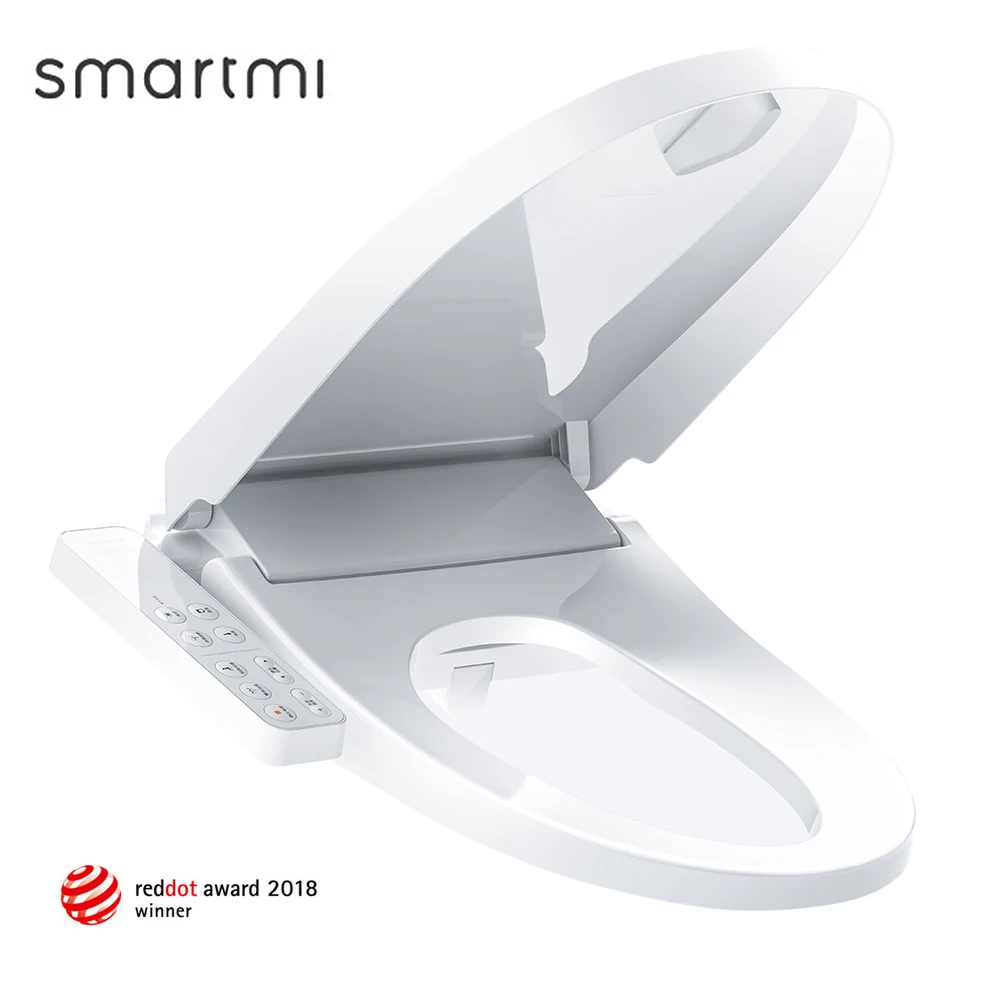 Smartmi Electronic Bidet Toilet Seat w/Cleansing Water/Heated Seat/UV sterilization/LED Night Slow-close Automatic Smart Toilet