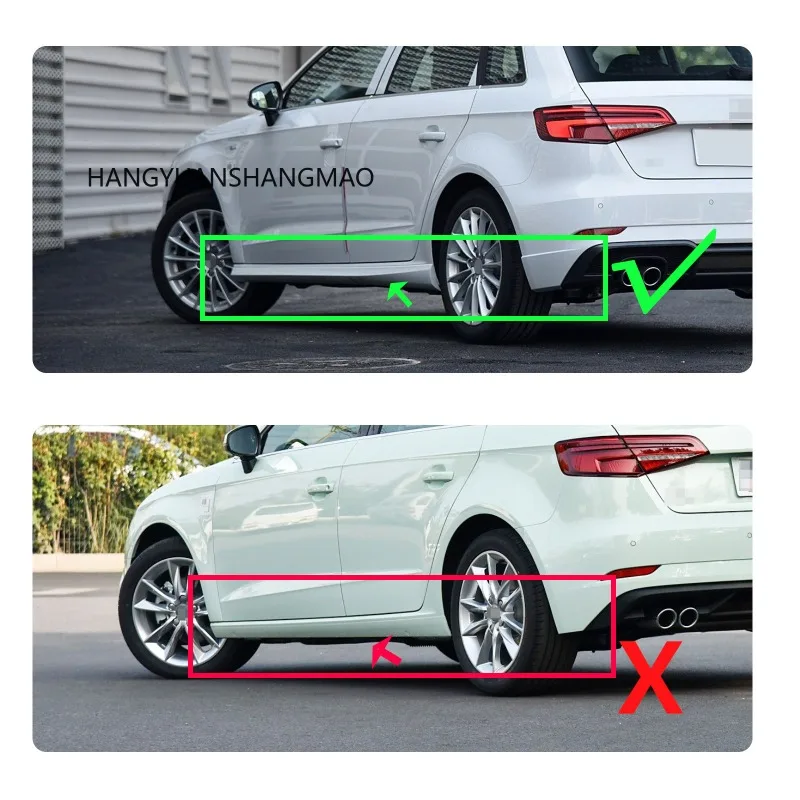 For Audi A3 Slien S3 Hatchback Mud Flaps Splash Guards Mudguards 4pcs 2017-2020（Not for Audi A3 Regular Edition）