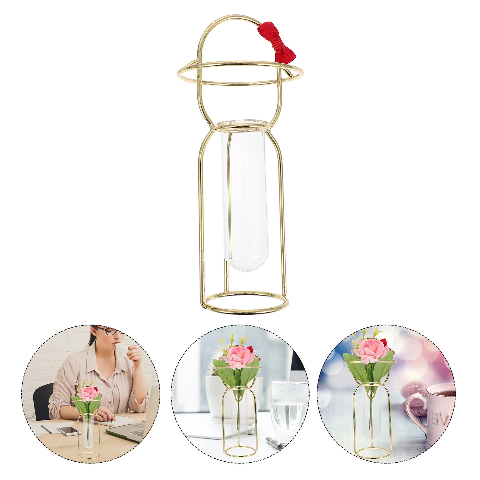 

1Pcs Butterfly Knot Home Decorative Hydroponic Vase Human Figure Shape Transparent Mini Glass Vase Desktop Adorn