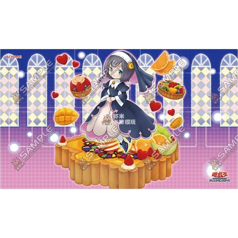 Card Pad Madolche Puddingcess Chocolat-A-La-Mode Yu-Gi-Oh! Rubber Diy Thickening Action Toy Figures Game Collection Battle Mat