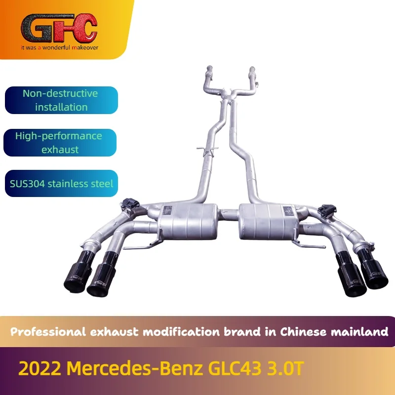 

GFC brand for the 2022 Mercedes-Benz GLC43 3.0T catback high-performance variable valve exhaust system ,with mufflers and tips