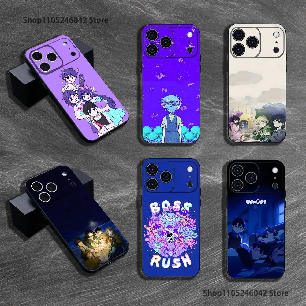 

O-Omori Game Wear-resistant Phone Case For iPhone 17,16,15,14,13,12,11,Pro,XS,Max,XR,Plus,E,SE4,Mini Black Soft Cover