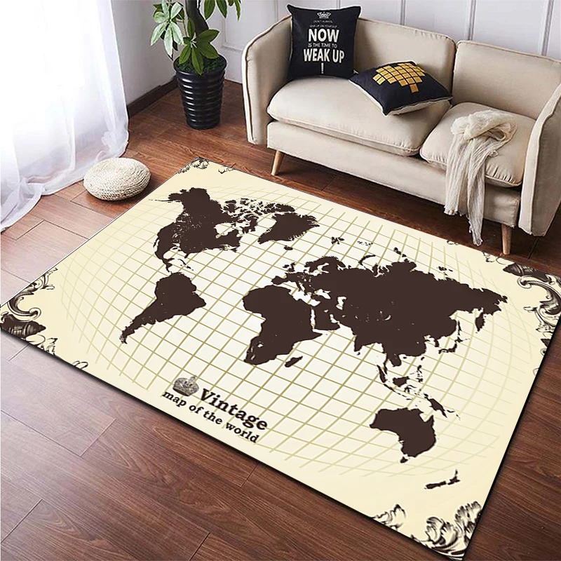 Maritime geography carpet for children,Living room Bedroom floor mat Kitchen mat Children's Bedroom Mat,bedroom decor