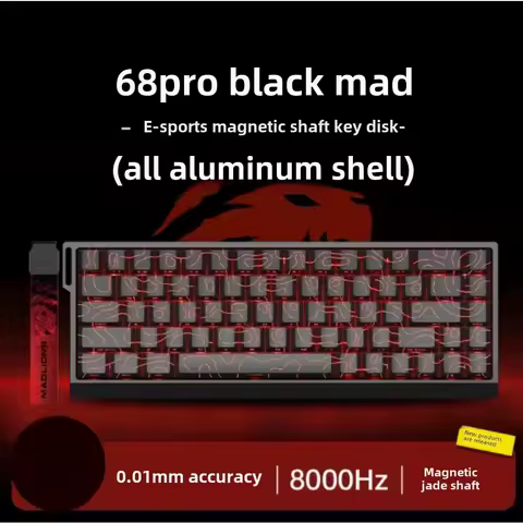 MADLIONS MAD 60/68HE Gaming Magnetic Switch Keyboard 8K Wired 61/68 Key Web Drive Custom Return RT Adjustable Keystroke Hot Swap