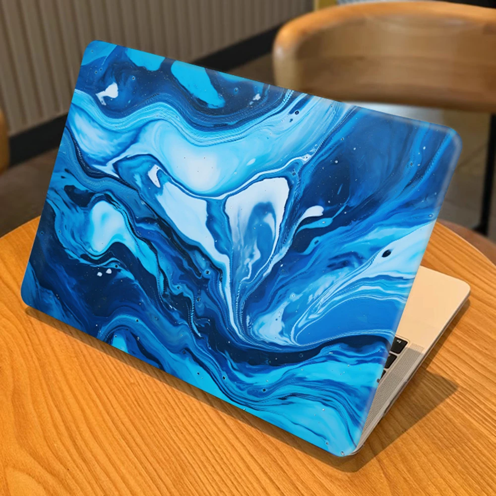 

Чехол для ноутбука с принтом жидкого мрамора для MacBook Pro 14 2024, чехол M4 Hard Shell для MacBook Air/Pro M2 M3 13 15 16 Max Case