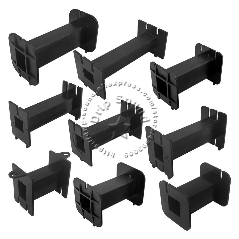 2pcs Square Inductor Winding Frame Amplifier Crossover Bobbin Wire Coil Thickened Inductance Skeleton #Black