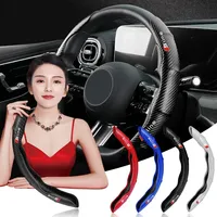 Fashion Non-Slip Carbon Fiber Car Steering Wheel Cover For Audi sline TT Q2 Q3 Q5 Q7 Q8 A3 A4 A5 A6 A7 R8 B5 B6 B7 B8 C5 C6 C7