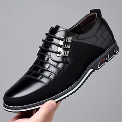 Chaussures décontractées en cuir PU pour hommes, chaussures d'affaires respirantes, à lacets classiques, grande taille 38-50, marque de mode, offre spéciale