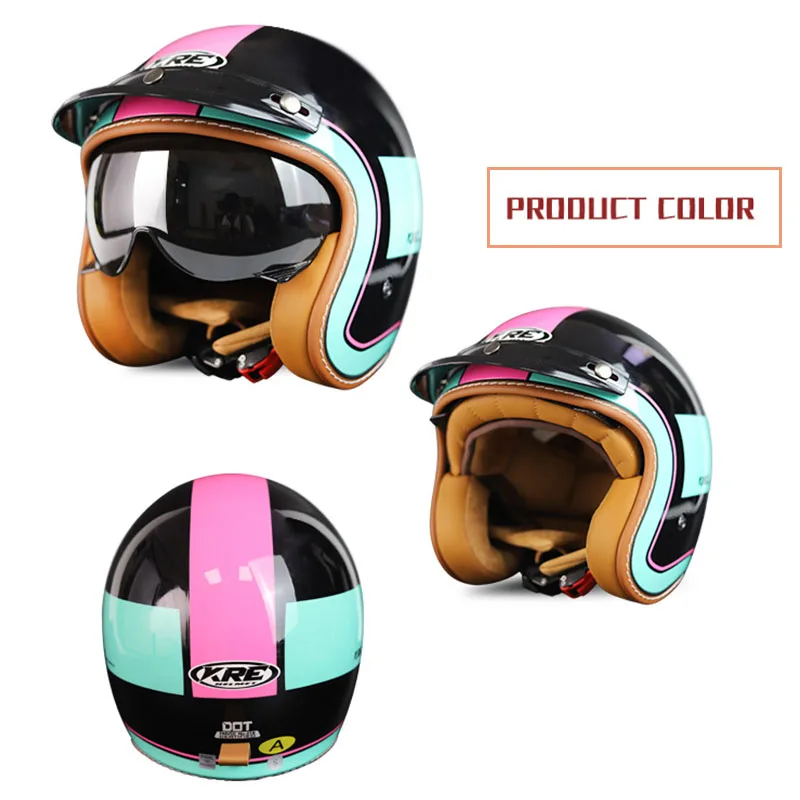 Motorcycle Open Face Helmet Cascos Para Moto HD Visors Wind Shield Protection Ventilation And Noise Unisex Jet Helmets