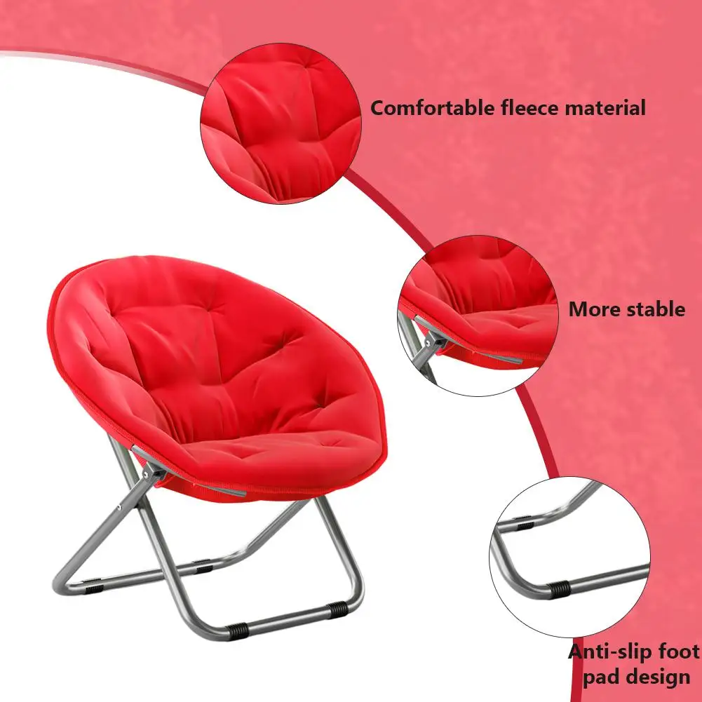 Lightweight Foldable Moon Chair Large Space Camping Beach Chair Fishing Stool For Dormitory Attic Reading Corner