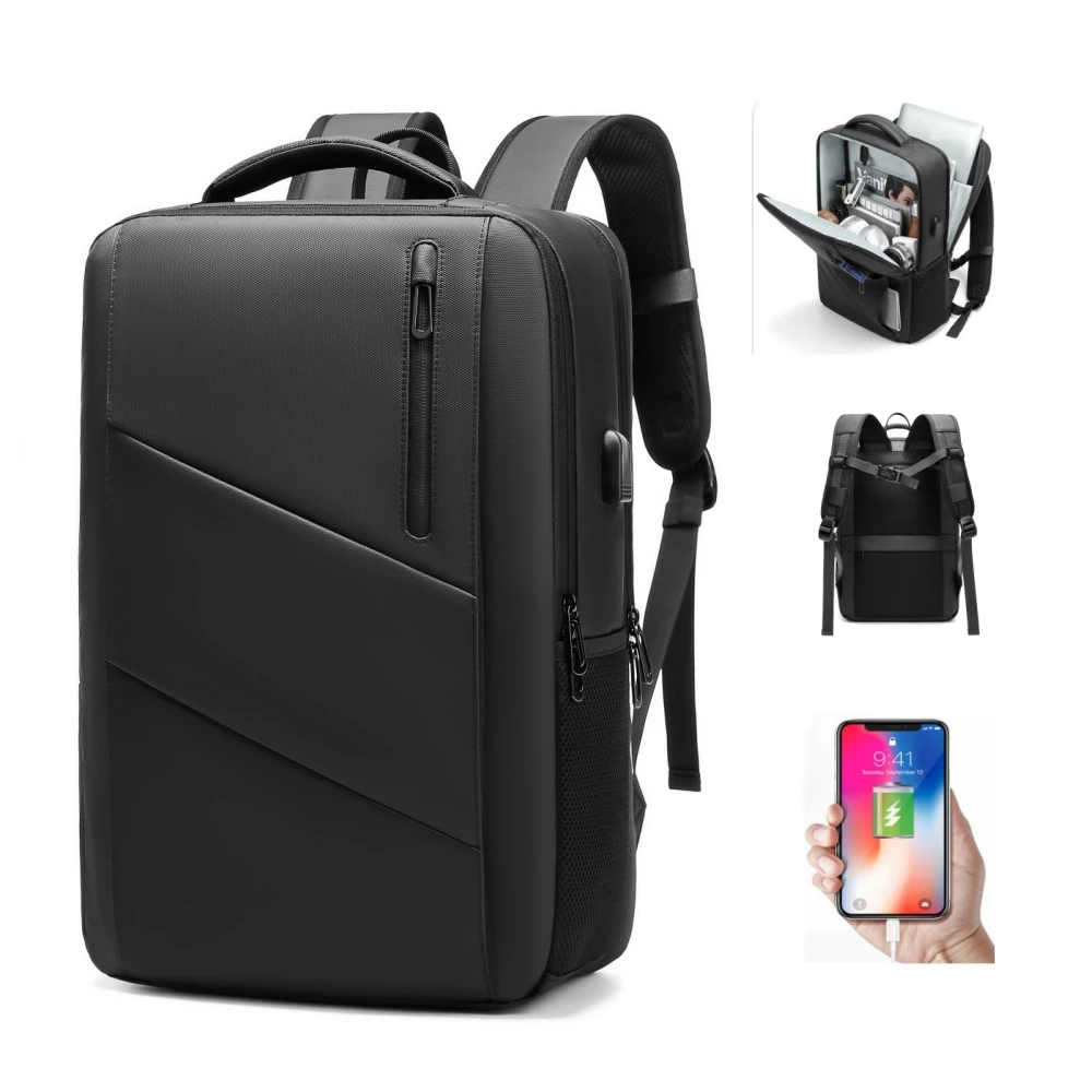 XOKY Business Backpack Laptop Backpack School Expandable USB Bag Fashion Large Capacity Laptop Waterproof Travel Backpack 2101