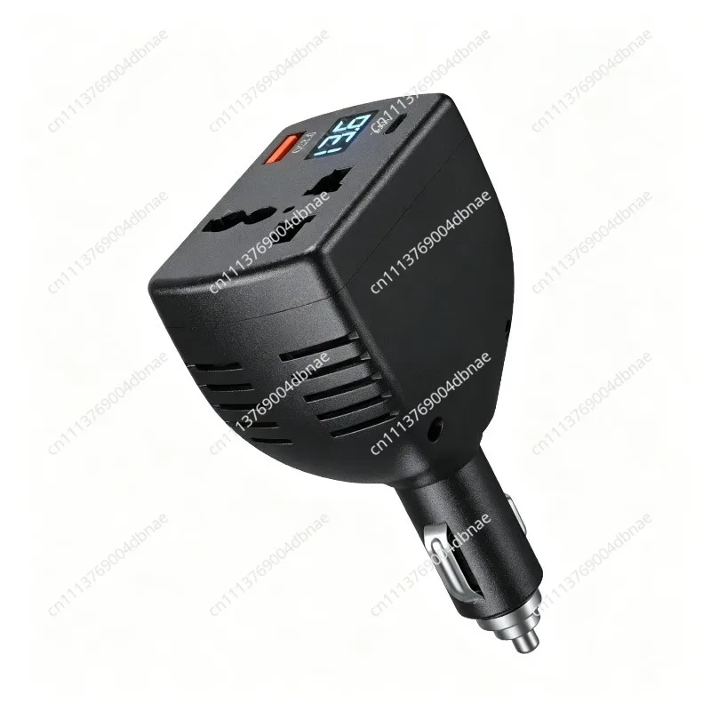 Car charger 150W high-power car charger super fast charger multi-function voltage digital display car inverter