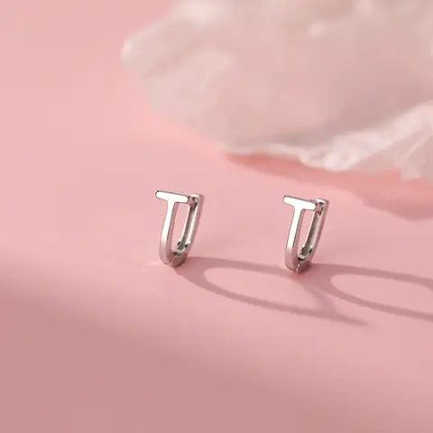 새로운 925 스털링 실버 T 자형 귀걸이 매력적인 미니멀리스트 스타일 귀걸이 파티 선물 여성 파인 쥬얼리