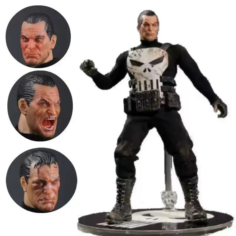 

Marvel 1/12 Mezco Ant Punisher Sdcc Cloth Movable 6-inch Figure Doll Hand-made Model White Penalty Uncle Skull Carving Toys