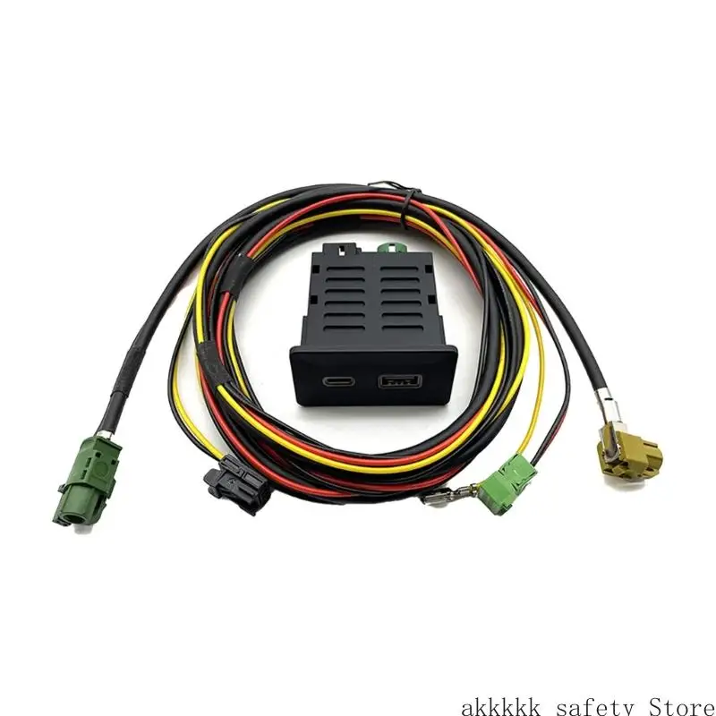 

XXFF Водонепроницаемая установочная розетка-адаптер для системы Golf MK7 B8 MIB2 Высокоскоростные переключатели USB 3,0 с