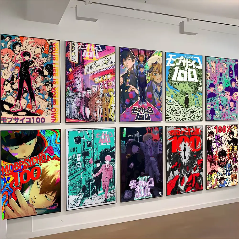 1PC Anime Mob Psycho 100 Poster HD art sticky wall waterproof home living room bedroom bar aesthetic decoration