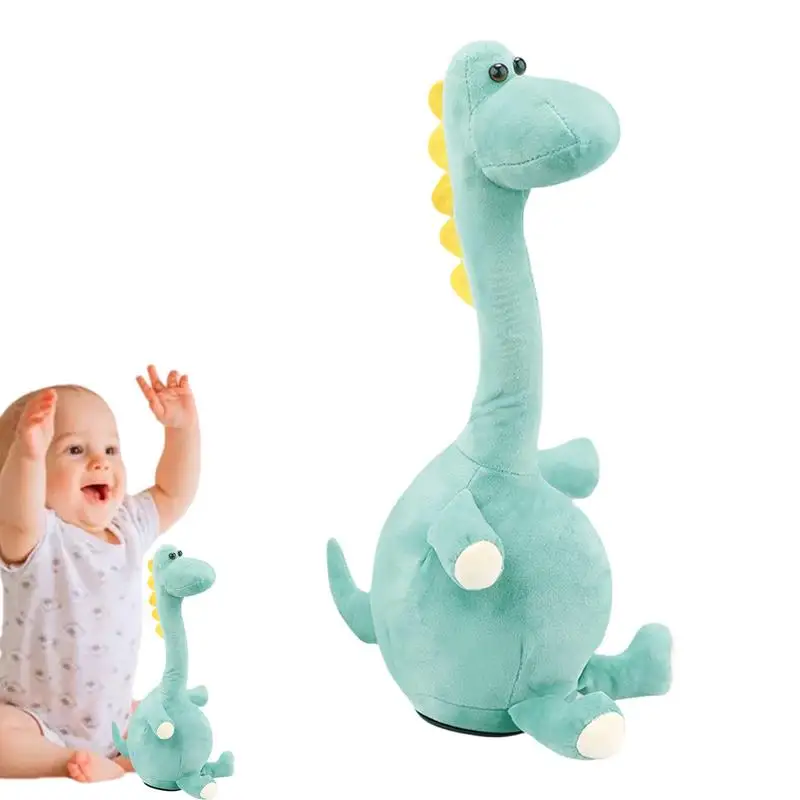 

Plush Talking Dinosaur Toy Dancing Dinosaur Repeat What You Say Toy Stuffed Animal Walking Singing Musical Electric Animated Toy