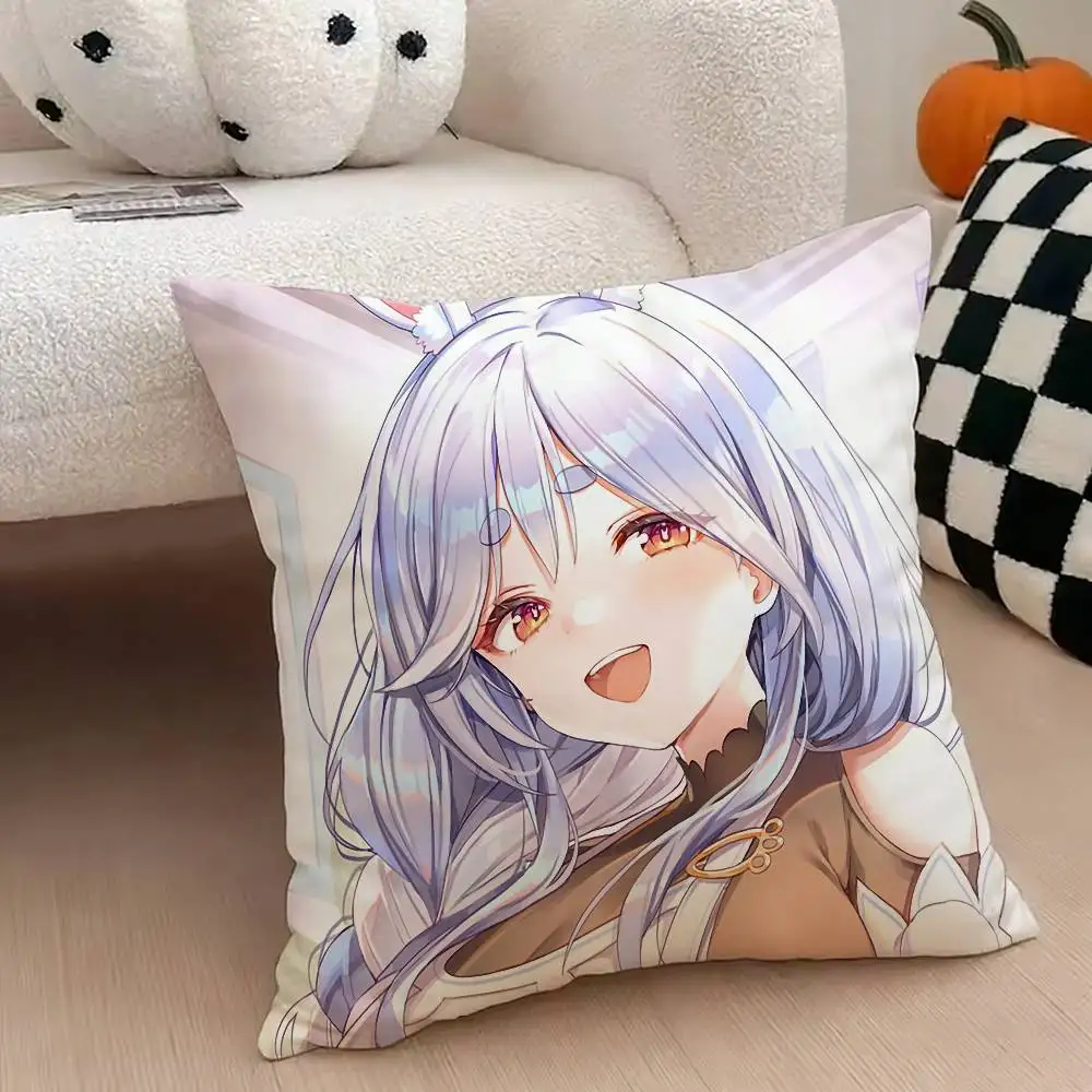 Anime Girl U-Usada Pekora Vtuber Pillow Case Pattern Printed Pillowcase For Living Room Sofa Cushion Cover