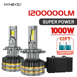 HYNBYZJ 1000W H7 H4 LED Headlight H11 H1 H3 H8 HB3 9005 HB4 9006 9012 9007 9008 LED Lights H9 H13 Auto Lamp Bulb