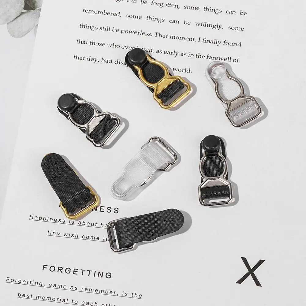 10pcs Plastic Corset Leg Garter Adjusting Buckle Belt Clip Hooks Alloy Sock Clips Suspender Ends Buckles Hosiery Stocking Grips