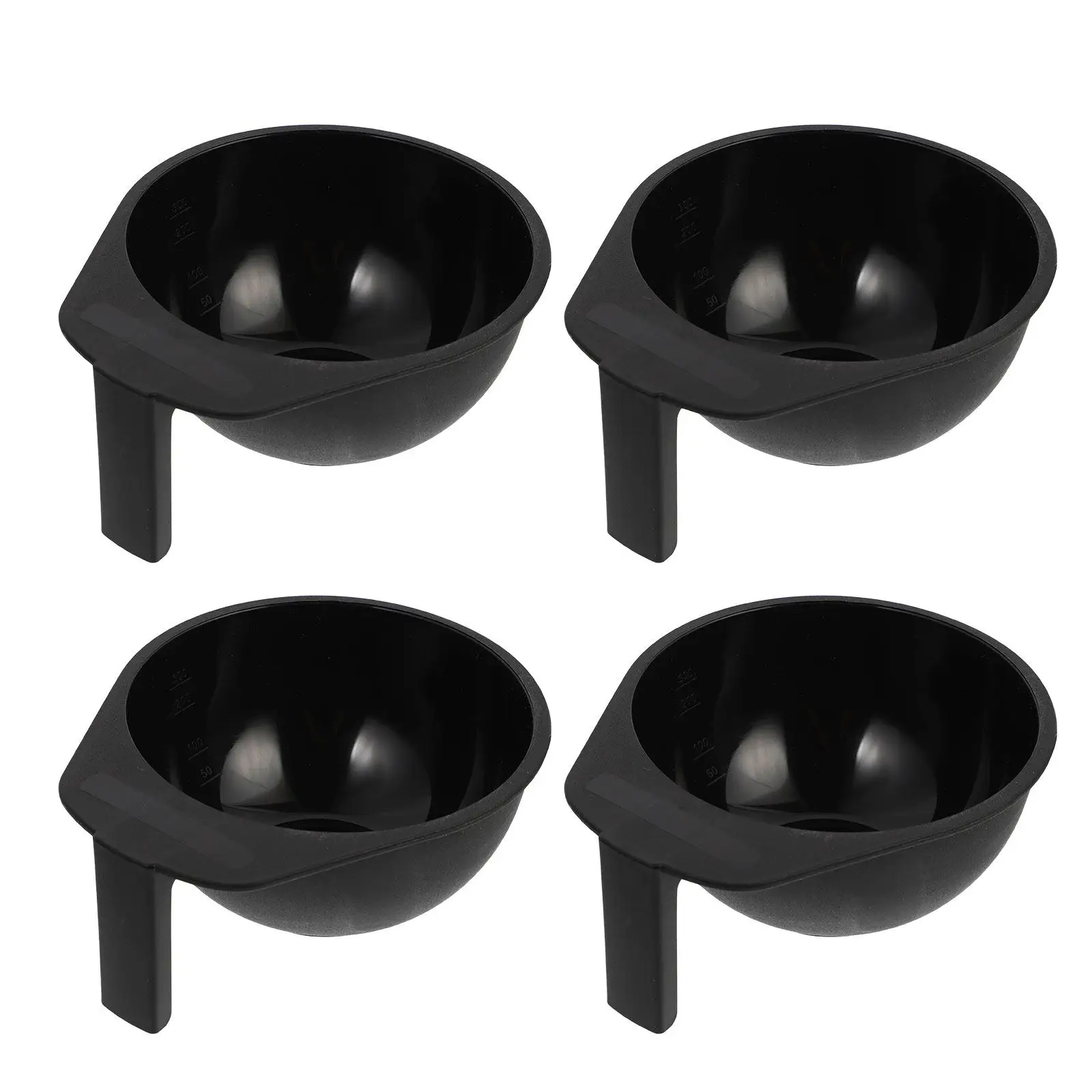 

4Pcs Hair Dye Bowl with Handle Comfortable Stable Grip Space Saving Plastic Mixing Bowl for Home Salon Hair Coloring Tools